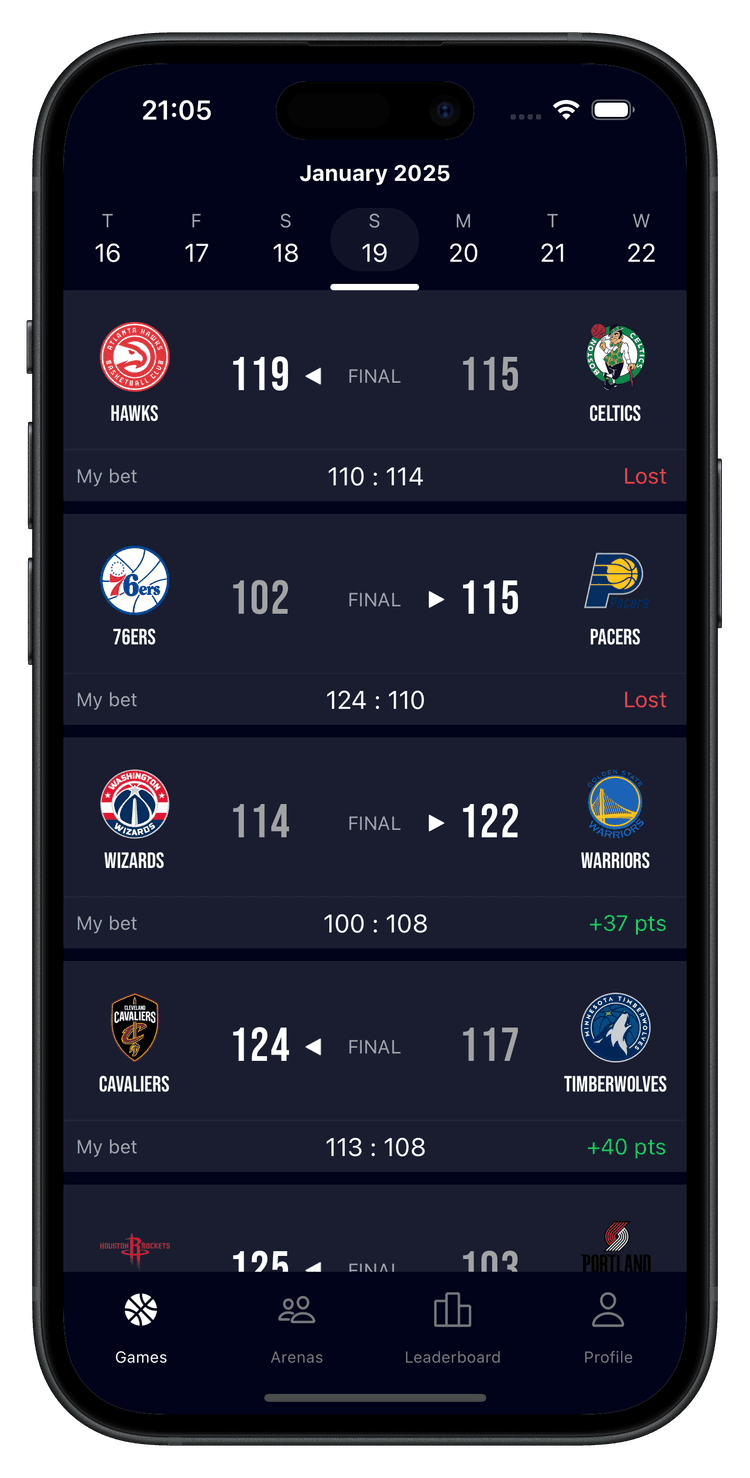 BounceBet App Interface