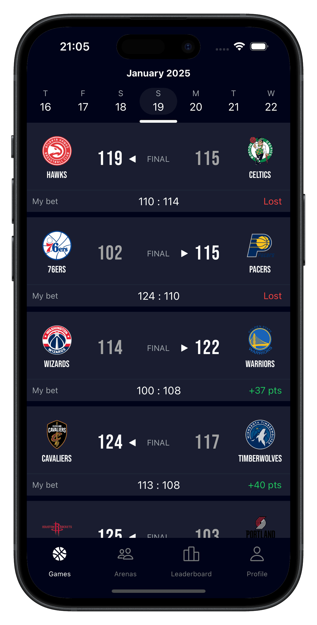 BounceBet App Interface